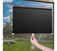 Suction Cup Roller Blinds for Windows,Sunscreen Blackout Roller Shades 40cm 45cm 50cm 58cm 68cm 80cm,No Drilling Sunshade Roll Up Blinds,Retractable Privacy Curtains,Black,W×H-58 * 200cm(23 * 79in)