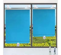 Suction cup roller blinds,no-drill roller blinds,portable balcony curtains,thermal insulation and sun protection,temporary blinds for windows and doors,many sizes,Blue-50x125cm/20x49in