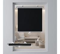 Suction Cup Roller Blinds No Drilling, Temporary Blackout Blinds for Glass Window, Retractable Thermal Insulated Portable Blinds