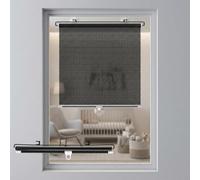 Suction Cup Roller Blinds No Drilling, Temporary Blackout Blinds for Glass Window, Retractable Thermal Insulated Portable Blinds