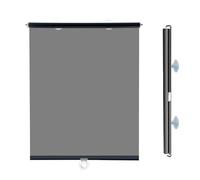 Suction Cup Roller Blinds Portable Retractable Roller Shades Window Blind Sun Protection No Drilling Blackout Curtains Temporary Privacy Blinds for Office,UV Protection (55x150cm)