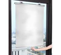 Suction Cup Roller Blinds,Silver,Blackout,Thermal Insulation and Sun Protection,Adjustable Sun Blocking Curtains,Privacy Screen for Balconies,Home,and Offices (80×140cm(31×55in))