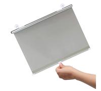 Suction Cup Roller Blinds,Sunscreen Sunshade Roll Up Shades for Windows,Retractable Blackout Roller Blinds,Thermal Insulated Curtains for Home Offices,Privacy Screens,Black-50×125cm(19.7 * 49.2in)