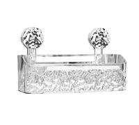 Suction Cup Shelf - Clear Wall Storage, Bathroom Mirror Organizer, No Punch Rack, Transparent Drying Basket with Drain Slot Design | Clear Suction Shelf Organizer for Facial Cleanser Cream Daily