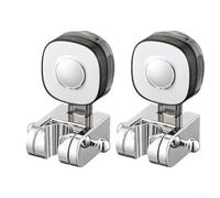 Suction Cup Shower Head Holder Adjustable 90 Degree Angle No Drill For Glass for tile Acrylic Walls Bathroom Bidet Sprayer Silver(2pcs)