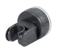 Suction Cup Shower Head Holder, Adjustable Shower Wand Bracket with Powerful Vacuum Seal No Drill Wall Mount Removable Bathroom Organizer (Black)