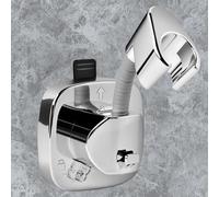 Suction Cup Shower Head Holder with Hook - 360° Adjustable. Tool-Free Adhesive Wall Mount for Showerhead, Removable and Rust-Resistant Shower Bracket, 10kg Load Capacity