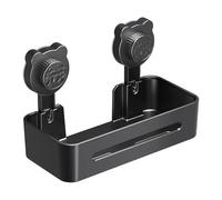 Suction Cup Shower Shelf, No Drilling, Wall Mounting, Bathroom Storage Shelf, Shower with Removable Bathroom Shelf, for Dorm and Apartment, for Door and Corner, for Cups, Shampoo, Razor