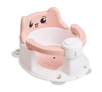 Suction Cup Shower Stool - Supports Safe Transitional Sit Lie Growth, Contoured Bear Backrest Armrest Unit, 14.17x11.42x7.87 Inches + Ergonomic Base, Rigid Thermoplastic Safety Guard - for Boys