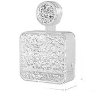 Suction Cup Soap Dish Wall Mounted No Drill Holder with Lid Drainage Tray Double Layer Storage Organizer for Bathroom Shower Kitchen Clear(Small)