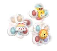 Suction Cup Spined Toys - Rotating Bath Toys | Sensory Fidget Spined Toy for Kids with Strong Suction, Travel-Friendly Hand Spines for Boys Girls, Classroom, Shower, Airplane, Road Trips