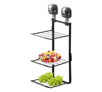 Suction Cup Storage Rack | Wall Mounted Organizer for Kitchen - No Drilling Organizer, Space-Saving Storage Rack for Fruits, Vegetables