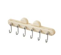 Suction Cup Stretch Hook,Wall Mount Coat Rack,Stretchable Four Rows Sticky Hook,Door Back Gap Rack for Bathroom(Beige)