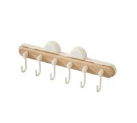 Suction Cup Stretch Hook,Wall Mount Coat Rack,Stretchable Four Rows Sticky Hook,Door Back Gap Rack for Bathroom(Brown)