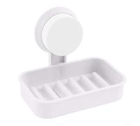 Suction Cup System SOAP Dish Smart Way to Keep Your Bathroom Organized (White)
