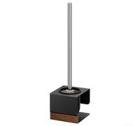 Suction Cup Toilet Brush Set Wall Mounted 31cm Handle Dual Material | Carbon Steel And Wood Construction Efficient Gap Free Cleaning Tool Free Installation