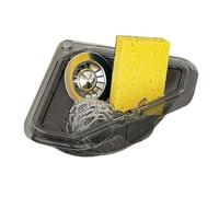 Suction Cup Triangular Filter Drain Basket, PP Triangular Sink Drainer Basket Food Catcher, Sink Strainers Baskets, Vegetables and Fruits Washing Basin,Drain Cooked Pasta,Dishcloth Storage,