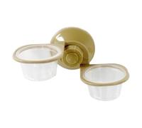 Suction Cup Water Bowl for Reptile | Double Bowl Reptile Food Dish, Feeding Cup, Chameleon Feeding Food for Reptiles and Water