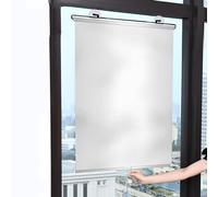 Suction Cup Window Shade,Heat Insulation Blackout Roller Blinds,Adjustable Blackout Curtains,Sun Shade Full Blackout,Shade Net Retractable,for Living Kitchen Car Bathroom (58x125cm)