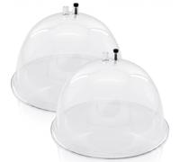 Suction Cups, 2 Pack, Vacuum Butt Massager Accessories for Butt Lifting, L | Transparent for Easy Monitoring, Contour-fit for Buttocks, Compatible with Vacuum Massagers