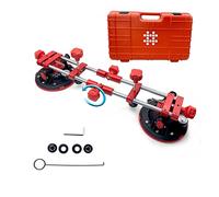 Suction Cups, 90-180 Degree Stone Seam Setter 8 Inch Vacuum Suction Cup For Floor Countertop Splicing With Pressure Guage Hand Tool For Quartz Slabs ，Granite, Marble(With suitcase,1 piece)