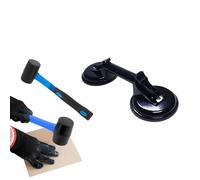 Suction Cups for Glass, Double Vacuum Lifter for Tiles and Heavy Loads, Dent Extraction Tools, Scratch-Resistant for Granite Window Panels