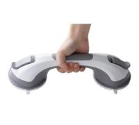 Suction Cups Grab Rails for Bathroom, Strong Bathtub Shower Handles, Anti Slip Shower Wall Grip Handle, Disability Aids, Hold 110Kg Shower Grab Bar for Elderly Children (Gray, 31cm)