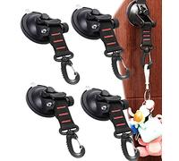 Suction Cups with Straps d Ring, 4 Pack Heavy Duty Glass Vacuum, Tie Down Anchor, for Car Motorhome Truck Caravan Side Canopy Awning Camping Van Hung Organize (4)