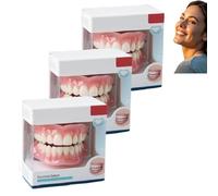 Suction-fit Complete Denture, Multi-Functional Shaping Silicone Denture Set, Comfort Support for Denture Wearers, Soft and Comfortable, for Partial/Full Dentures