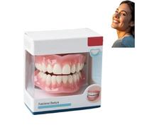 Suction-fit Complete Denture, Multi-Functional Shaping Silicone Denture Set, Comfort Support for Denture Wearers, Soft and Comfortable, for Partial/Full Dentures