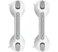 Suction Grab Rails for Bathroom，Portable Suction Bathtub Handles with Indicator, Removable Armrests Suitable for The Elderly, Mobile Assistive Devices for The Elderly and Disabled(2PCS,30cm)