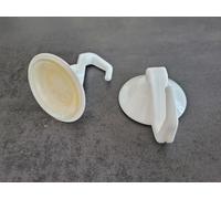 Suction Hooks With Click Function White 4 Pieces 2-Pack DE-Plastik