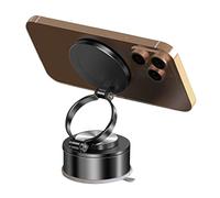 Suction Magnetic Phone Holder | Vacuum Magnetic Phone Stand Car Mount - Foldable Rotating Mobile Stand Car Mount, Accessories for Most Smartphones Navigation