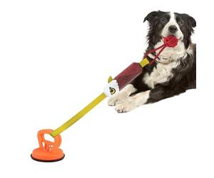 Suction Pet Chewer - Reinforced Floor Grip, Internal Sound Maker, Textured Surfaces Buffer | Social Engagement Active Exercise Play For Puppies Busy Play Indoor Home Gym Backyard Daily Activity