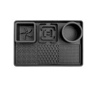 Suction Pet Slow Feeder Bowl - Non-Slip Silicone Food Mat with Dual Zones Anti-Choke Design for Dogs & Cats (Black (Plate))