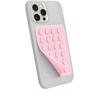 Suction Phone Case Mount, Phone Sticky Grip for iPhone and Android, Adhesive Phone Accessory, Hands-Free Mirror Shower Phone Holder for Videos and Selfies (Chalk Pink)