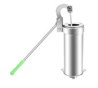 Suction Pump, Stainless Steel Manual Water Jet Pump Domestic Well Hand Shake Groundwater,with Stopping Pad,Leather Bowl,for Home Garden Parks Ponds Yard