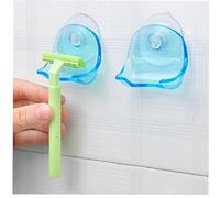 Suction Razor Holder 2pcs Shaver Toothbrush Holder Washroom Wall Sucker Suction Cup Hook Bathroom Shower Organizer