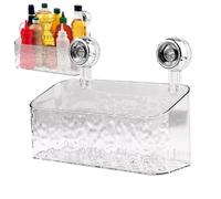 Suction Shelf - Vacuum Seal Shelf, Suction Hook Shelf | No Drilling Adhesive Temporary Suction Shelf, Removable Waterproof Suction Cup Display Shelf Storage Organizer for Soap, Shampoo, Toothbrush