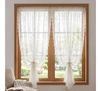 suction Stick on Curtains, Lace Curtains, Self-Adhesive Window Coverings, Elegant Home Decor with Easy Installation, No Drilling Required for Various Window Sizes