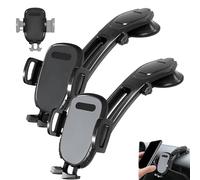 Suction Type Downward Bending Phone Mount, 360-Degree Universal Windshield/Dashboard Suction Cup Phone Holder, One Button Release Clamp, Suitable for Most Smartphones (2 Pcs*Mix)