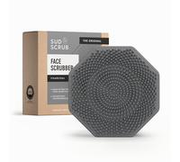 Sud Scrub® Antimicrobial Silicone Face Scrubber, 1 Pack, Gentle Face Exfoliator for Sensitive Skin, Eco Friendly Facial Cleansing Brush for Acne, Exfoliating Face Brush for Men and Women (Charcoal)