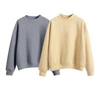 Sudadera Mujer Lisa Sin Capucha Watermelon RedWomen's Crewneck Sweatshirt French Terry Fleece Pullover Sweaters Mock Neck Long Sleeve Casual Jumpers Top Fall Winter Hoodless Tunic Workout Sportswear