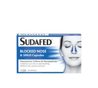 Sudafed Blocked Nose and Sinus Capsules (1x16 Capsules), Unblocks Nose to Ease Breathing, Pressure and Pain Sinus Relief, Decongestant with Phenyleph