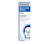 Sudafed Blocked Nose Spray, Relief from Congestion Caused by Head Cold and Allergies, Sinusitis, Helps Clear The Nasal Passage, Lasts Up to 10 Hours and Gets to Work in 2 Minutes, 15 Ml