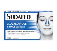 Sudafed Blocked Nose & Sinus Capsules 16 16 Capsules