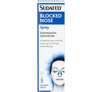 Sudafed Blocked Nose Spray, Relief from Congestion Caused by Head Cold and Allergies, Sinusitis, Helps Clear The Nasal
