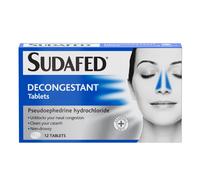 Sudafed Decongestant 12 Tablets 12 Tablet