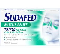 Sudafed mucus relief triple action tablets