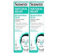 Sudafed Natural Relief Blocked Nose Spray, Cleanses and Hydrates The Nasal Passage, a Natural Congestion Relief from Cold or Sinustis, No Preservativ